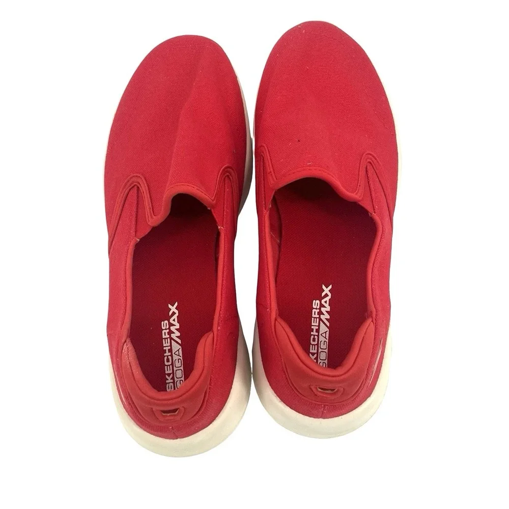 Skechers GOwalk Max Women's 9 Red Slip On Walking Shoes Comfort Sneakers